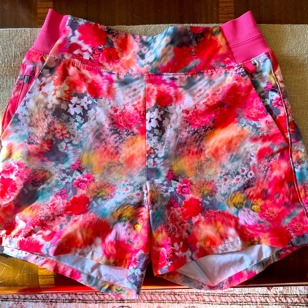 Athleta Floral Athletic Shorts - Multicolor